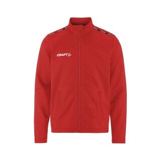 Craft Sport Training Jacket Squad Go Full Zip (Side Pockets with Zipper) red Kids