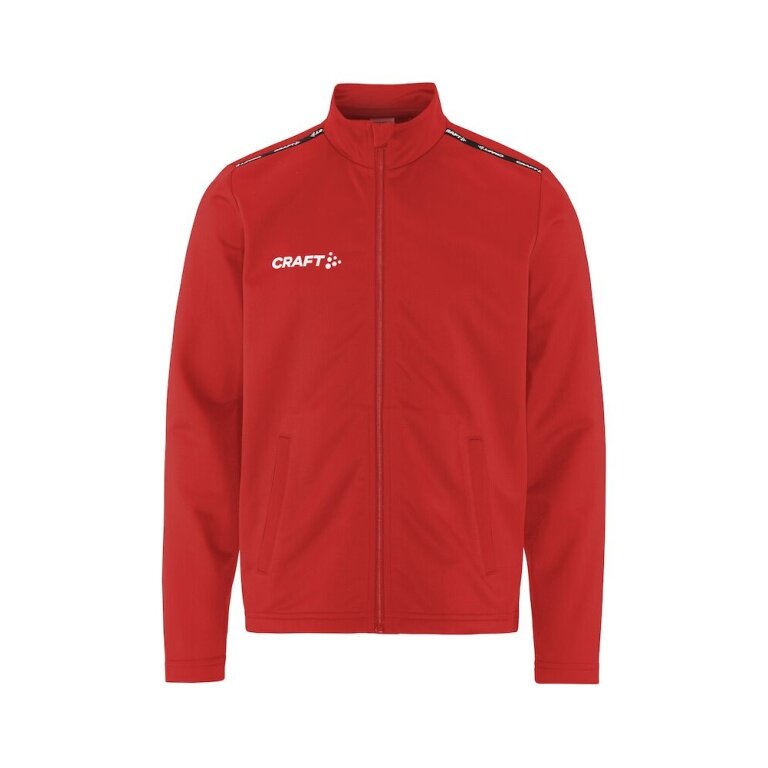 Craft Sport Training Jacket Squad Go Full Zip (Side Pockets with Zipper) red Kids