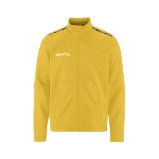 Craft Sport Training Jacket Squad Go Full Zip (Side Pockets with Zip) Yellow Kids