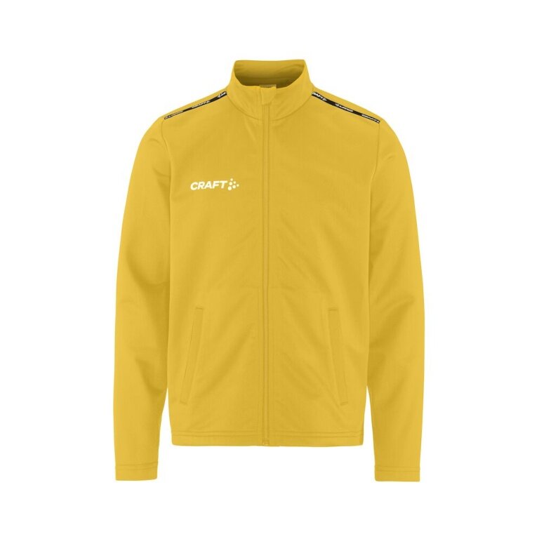 Craft Sport Training Jacket Squad Go Full Zip (Side Pockets with Zip) Yellow Kids