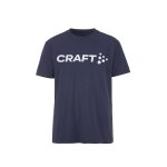 Craft Sport T-shirt Community 2.0 Tee (Logo, Cotton Blend) navy blue Men's