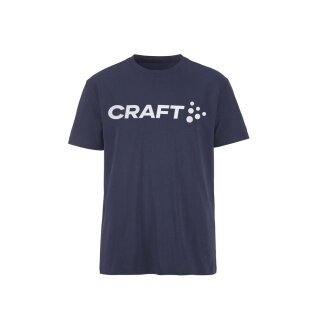 Craft Sport T-shirt Community 2.0 Tee (Logo, Cotton Blend) navy blue Men's