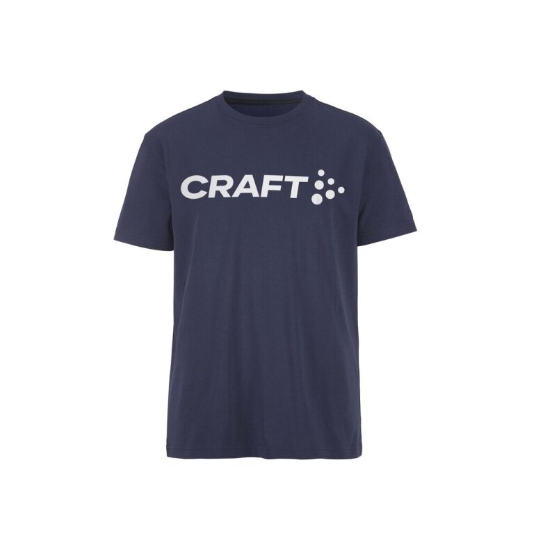 Craft Sport T-shirt Community 2.0 Tee (Logo, Cotton Blend) navy blue Men's