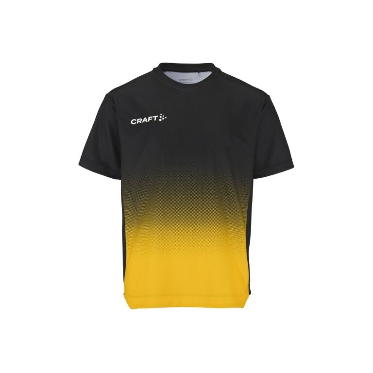 Craft Sport T-shirt Evolve 2.0 Structured Graphic Jersey (elastic material) black/yellow children