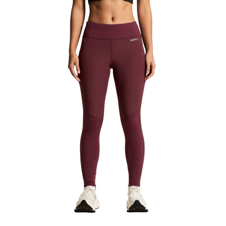Craft Training Trousers Adv Essence Warm Wind Tights 2 (fitted, elastic waistband) red Ladies