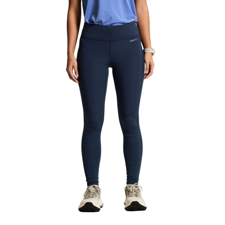 Craft Training Trousers Adv Essence Warm Wind Tights 2 (fitted, elastic waistband) navy blue ladies