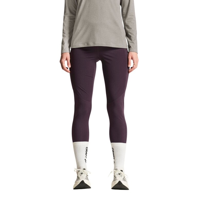 Craft Training Trousers Adv Essence Warm Wind Tights 2 (fitted, elastic waistband) purple ladies