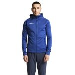 Craft Evolve 2.0 Brushed Hood Training Jacket (durable, moisture-wicking) cobalt blue men's