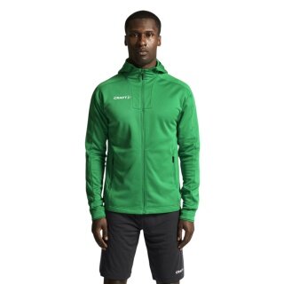 Craft Evolve 2.0 Brushed Hood Training Jacket (durable, moisture-wicking) green men's