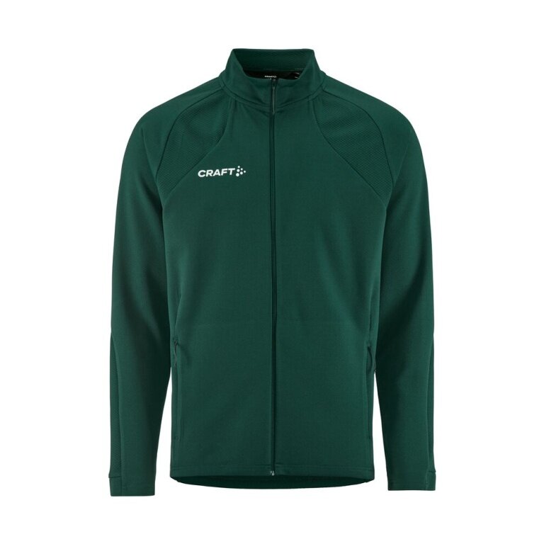 Craft Training Jacket Extend 2.0 Full Zip (modern look, very elastic material) dark green men's