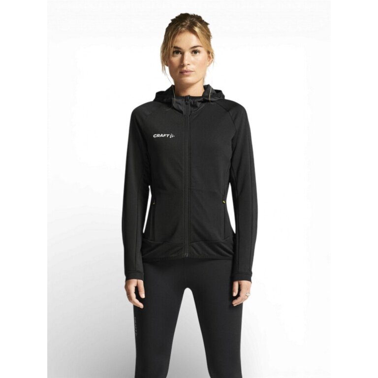 Craft Training Jacket Extend Full Zip (with zip pockets, elastic material) black ladies