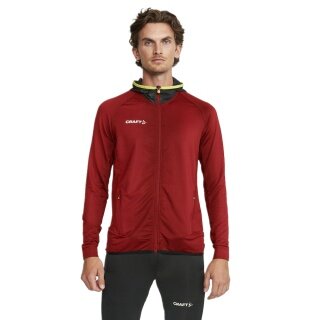 Craft Training Jacket Extend Full Zip (with zipper pockets, elastic material) burgundy Men