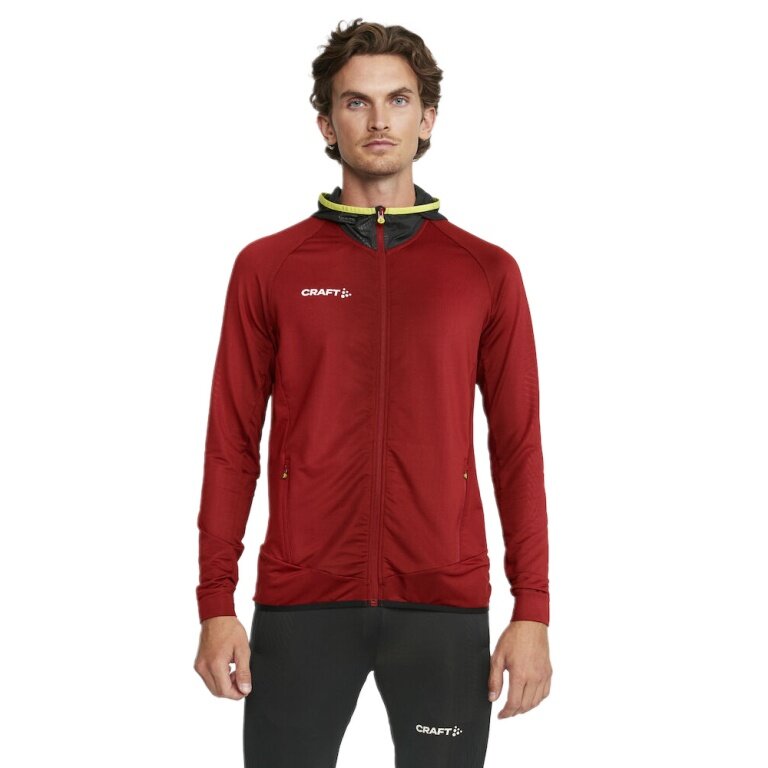 Craft Training Jacket Extend Full Zip (with zipper pockets, elastic material) burgundy Men
