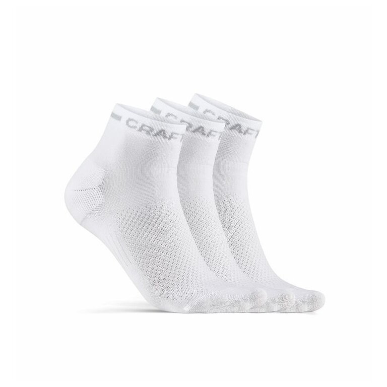 Craft Training Sock Core Dry Mid (breathable, moisture-wicking) white - 3 pairs