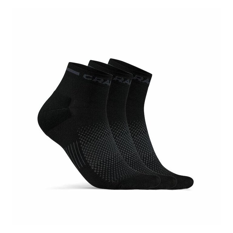 Craft Training Sock Core Dry Mid (breathable, moisture-wicking) black - 3 pairs