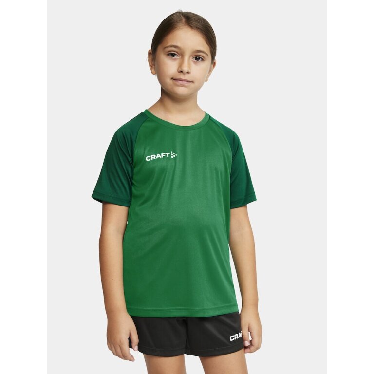 Craft Sport T-shirt Squad 2.0 Contrast Jersey (high elasticity, comfortable fit) green Kids