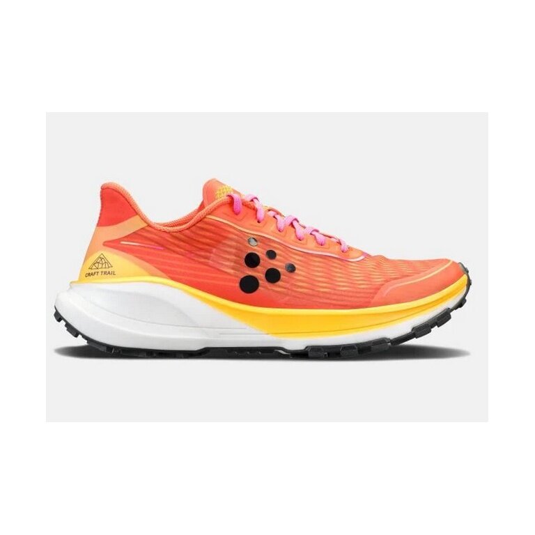 Craft Trail Running Shoes Pure Trail (Rock Plate, ultralight) orange/yellow/white Men