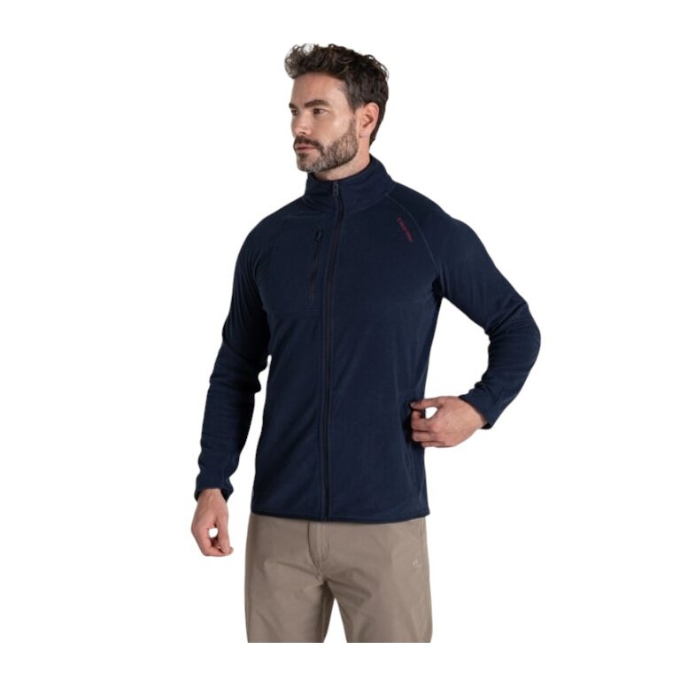 Craghoppers Fleece Jacket NosiLife Bromsgrove (Chest Pocket, Full-Zip) Navy Blue Men's