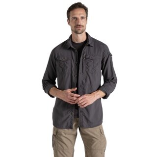 Craghoppers Long Sleeve Shirt NosiLife Adventure LS III (Chest Pocket, Lightweight) Dark Grey Men's
