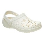 Crocs Classic Floral Cut Out Clog Sandals white ladies