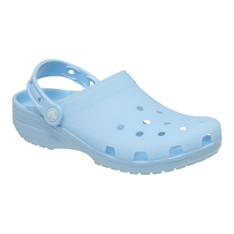 Crocs Classic Frosted Clog Sandals Light Blue Ladies
