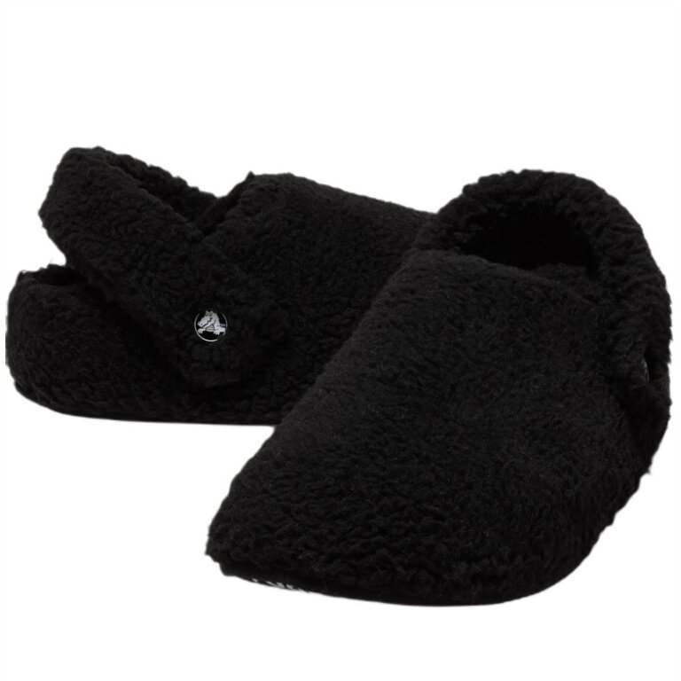 Crocs Classic Cozzzy Slippers (Faux Fur, Warm) Black - 1 Pair