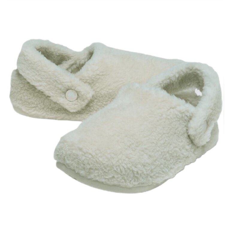 Crocs Classic Cozzzy Slippers (Faux Fur, Warm) Natural White - 1 Pair