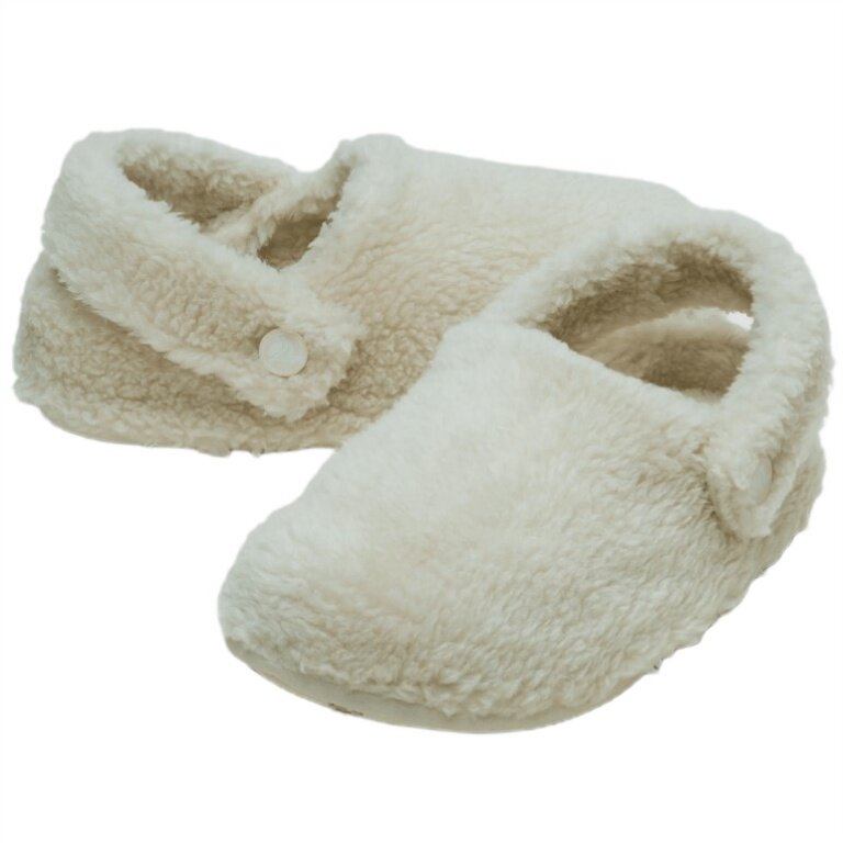 Crocs Classic Cozzzy Slippers (Faux Fur, Warm) Natural White Children - 1 Pair