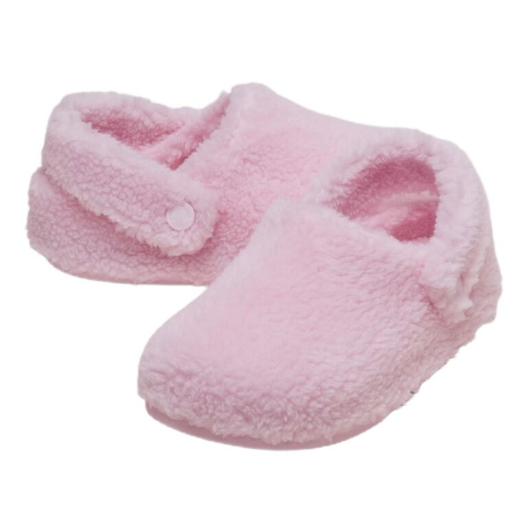 Crocs Classic Cozzzy Slippers (Faux Fur, Warm) Pink Girls - 1 Pair