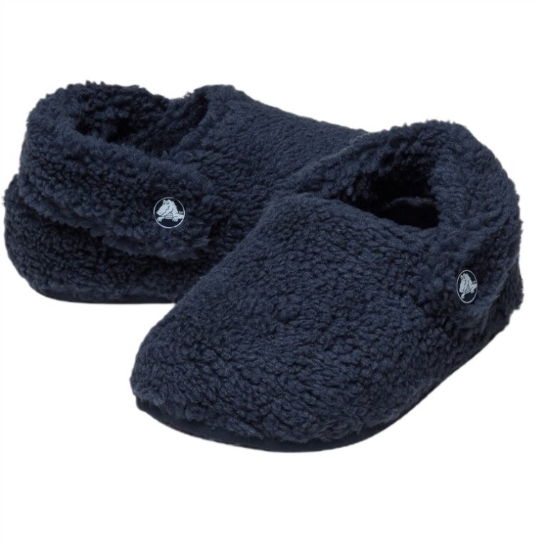 Crocs Classic Cozzzy Slippers (Faux Fur, Warm) Navy Blue for Toddlers - 1 Pair
