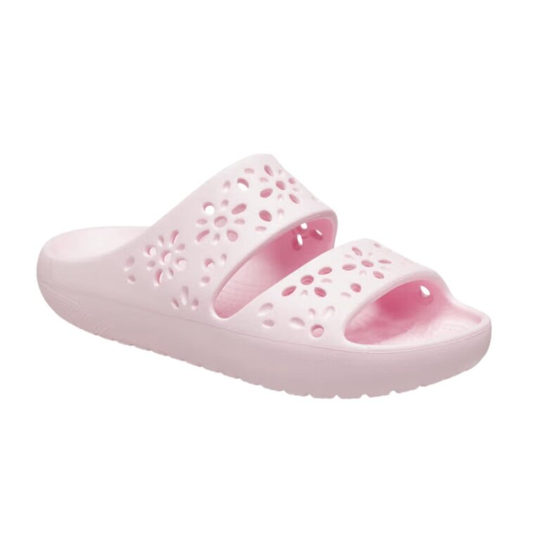 Crocs Sandal Floral Cutout (lightweight, flexible) pink ladies
