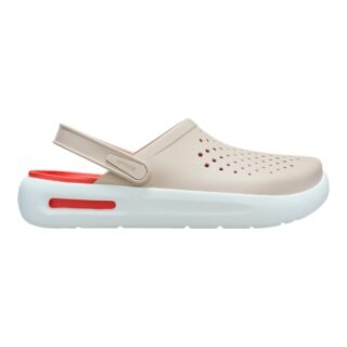 Crocs InMotion Clog Sandal (super soft, lightweight, high wearing comfort) beige/red - 1 pair