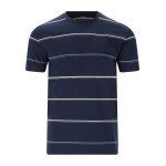 Cruz Leisure T-shirt Austin Striped (Cotton) navy blue Men's