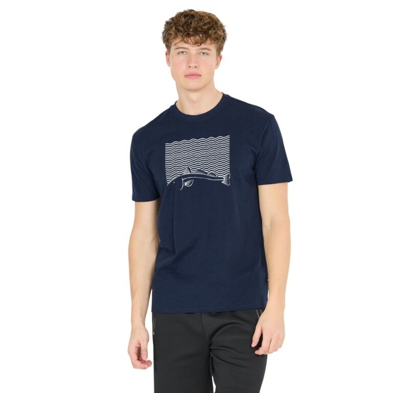 Cruz Leisure T-shirt Gander Printed (Cotton) navy blue Men's