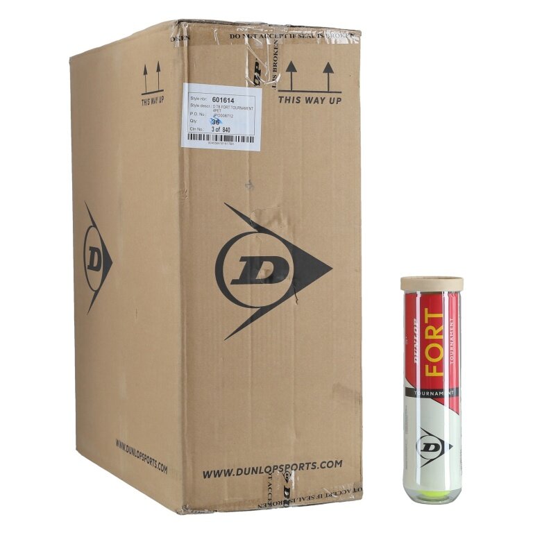 Dunlop Tennis Balls Fort Tournament DTB Can 36x4 in Box