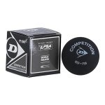 Dunlop Squashball Competition (1 yellow dot, slow speed) black - 1 Ball