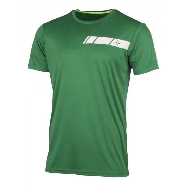 Dunlop Tennis T-shirt Club Crew (100% Polyester) green Men