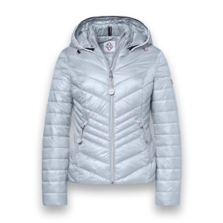 District Transition Jacket Magnolia (with hood, water-repellent) silver-blue ladies