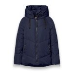 District Winter Padded Jacket Banff (with hood, windproof, water-repellent) navy blue ladies