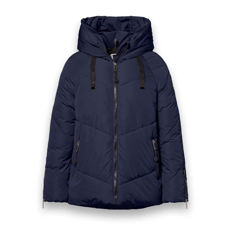 District Winter Padded Jacket Banff (with hood, windproof, water-repellent) navy blue ladies