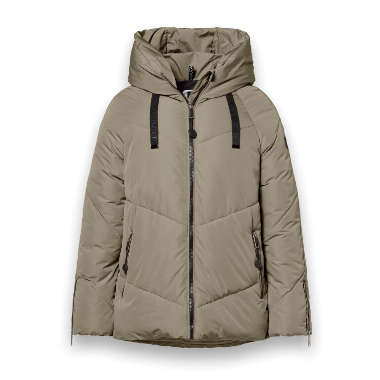 District Winter Padded Jacket Banff (with hood, windproof, water-repellent) olive green ladies