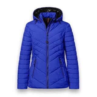 District Winter Padded Jacket Kaprun (with hood, water-repellent) cobalt blue ladies