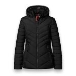 District Winter Padded Jacket Kaprun (with hood, water-repellent) black ladies