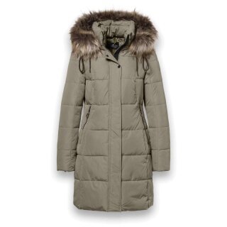 District Winter Padded Coat Chatel (warm, water-repellent) olive green ladies