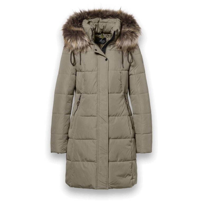 District Winter Padded Coat Chatel (warm, water-repellent) olive green ladies