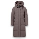 District Winter Padded Coat Dumbbell (water-repellent) brown Ladies