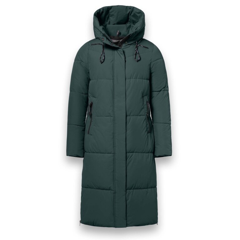 District Winter Padded Coat Dumbbell (water-repellent) dark green ladies