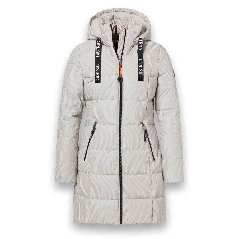 District Winter Padded Coat Alberta (3D-Print, water-repellent) sand beige ladies
