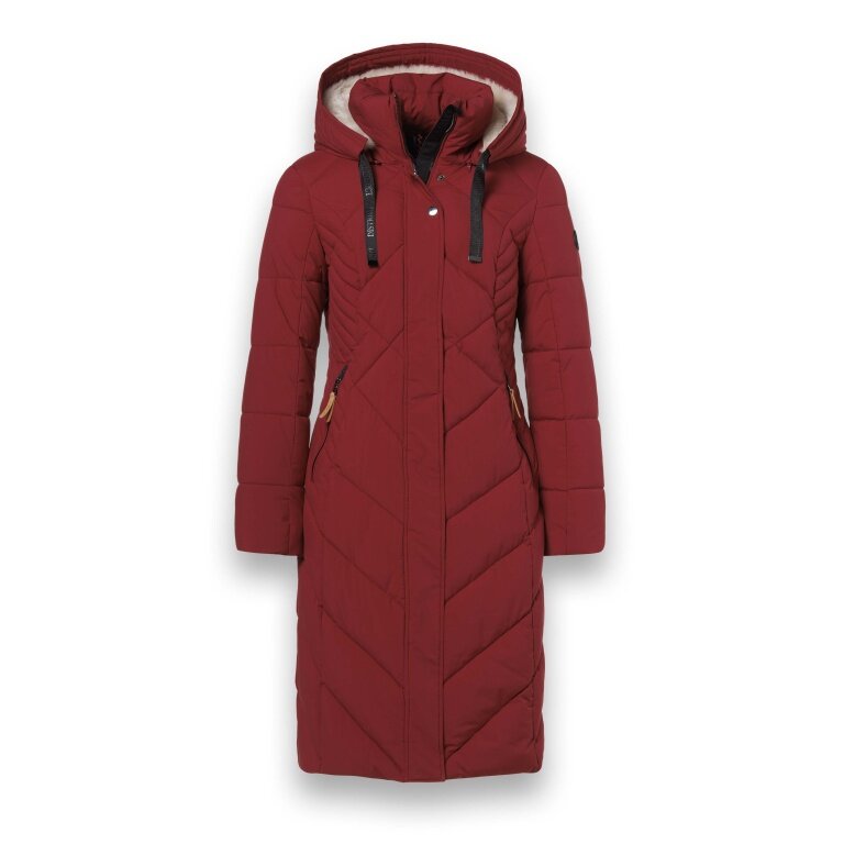 District Winter Padded Coat Corvara (water-repellent, warm) red ladies