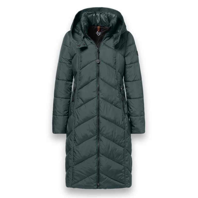 District Winter Padded Coat Arosa (Water-Repellent) Dark Green Ladies